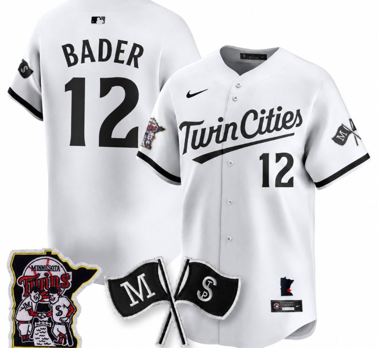 Harrison Bader 12 Minnesota Twins Baseball Jersey Vapor Patch Limited All Stitched