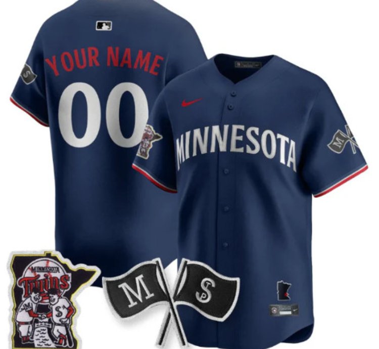 Custom Minnesota Twins Baseball Jersey Vapor Patch Limited All Stitched