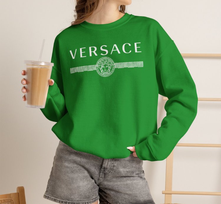 Versace Lineas Green Sweatshirt - Size Usa