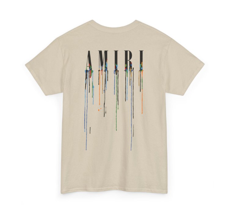Amiri Paint Drip Sand T-shirt - Size Usa