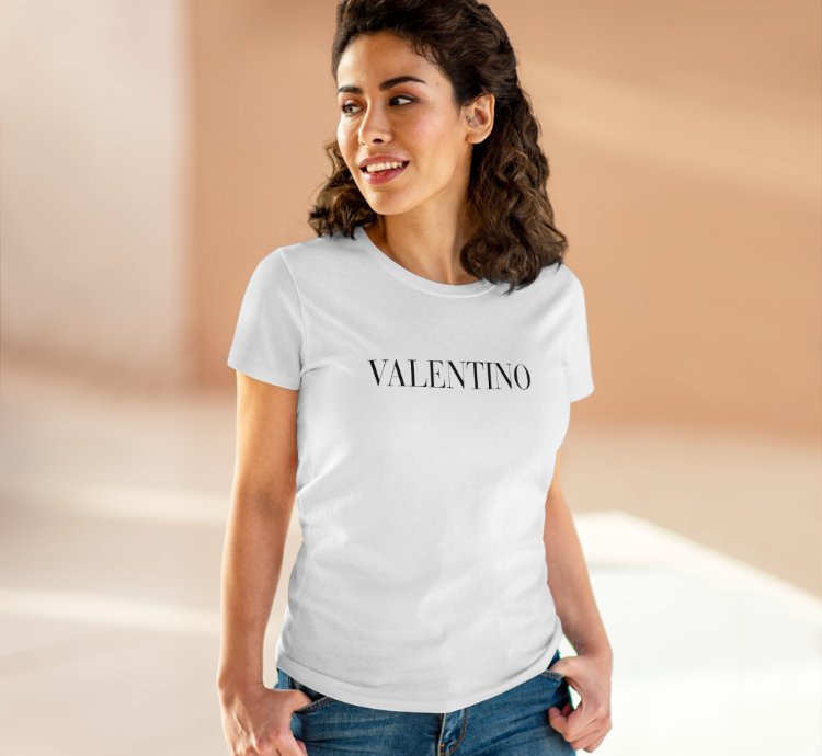 Valentino Classic Print White Woman Tee