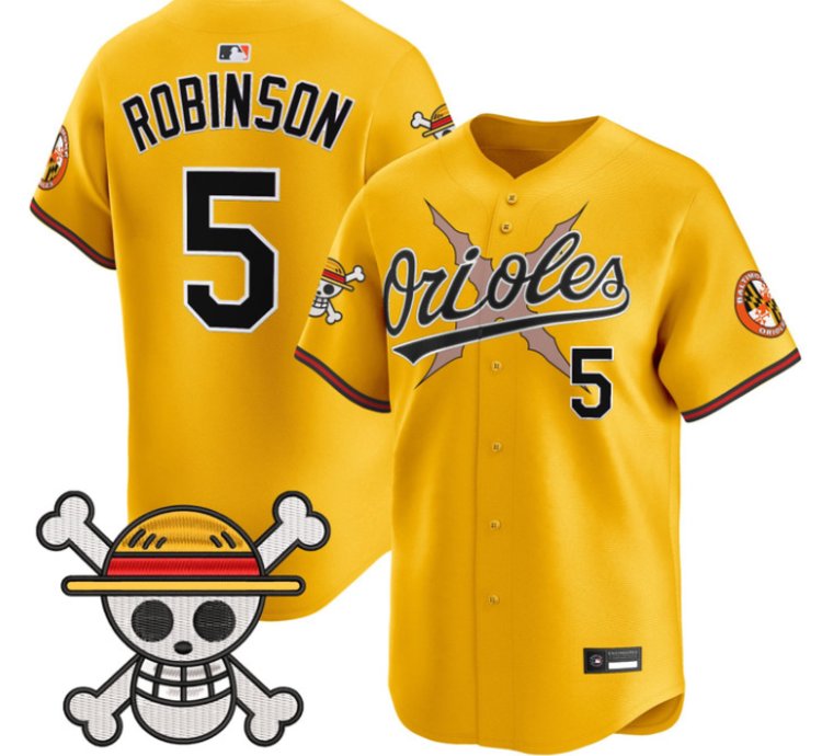 Brooks Robinson Jersey 5 Baltimore Orioles One Piece Premier Stitched Gold