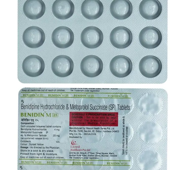 Benidipine Hydrochloride Metoprolol Succinate Tablets Used To Treat High Bp