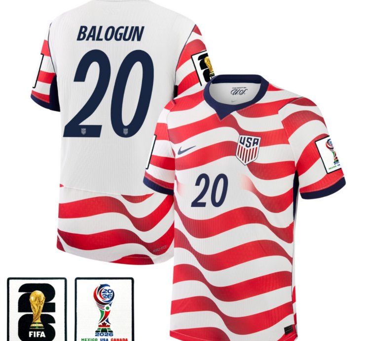 Folarin Balogun 2026 World Cup Soccer Jersey