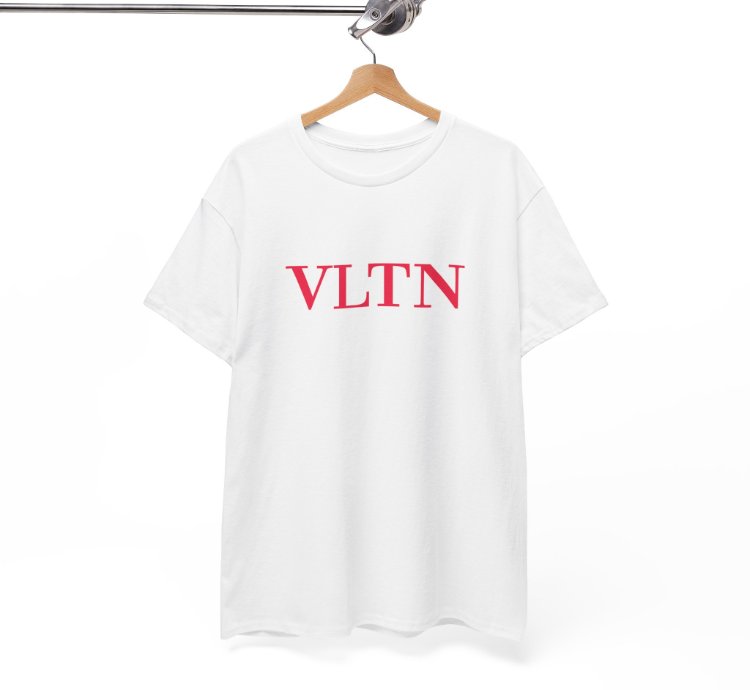 Valentino Vltn Red Logo Print White Unisex Tee