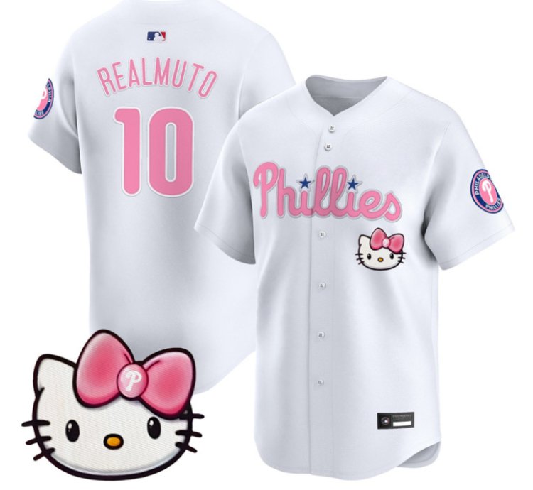Jtrealmuto Jersey 10 Philadelphia Phillies Hello Kitty Stitched White