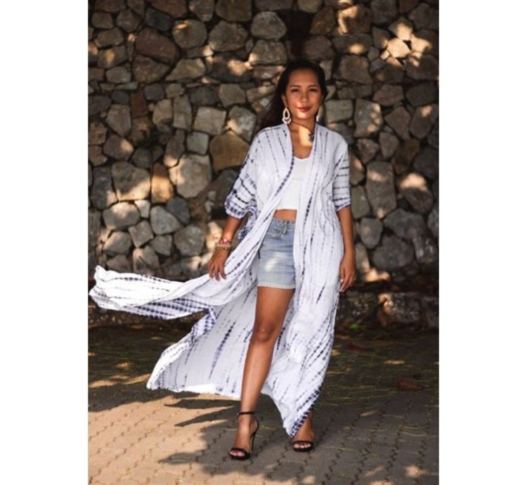 Flowy Maxi Kimono Robe Artisan Inspired Layering Piece