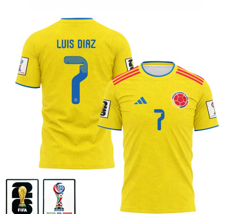 Luis Diaz 2026 World Cup Soccer Jersey