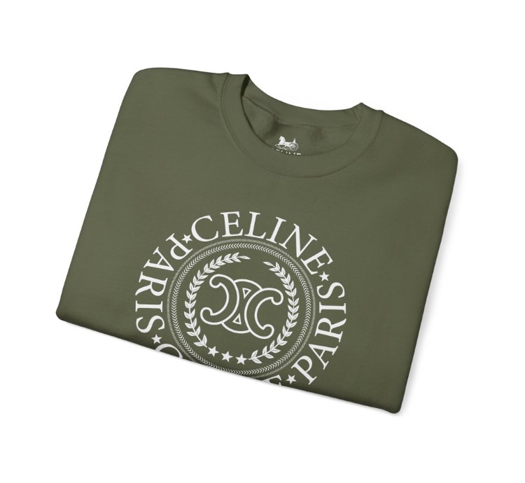 Celine University Military Green Sweatshirt - Size Usa