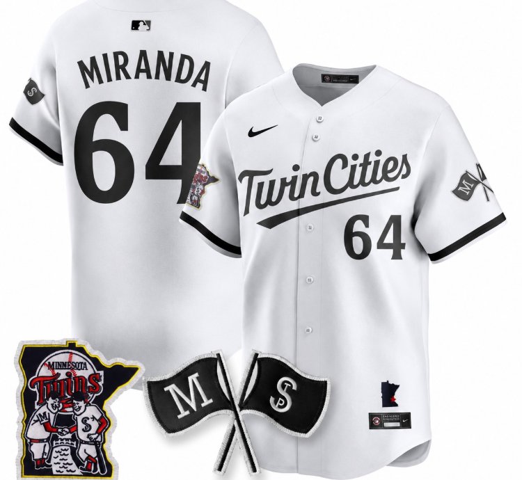 Jose Miranda 64 Minnesota Twins Baseball Jersey Vapor Patch Limited All Stitched