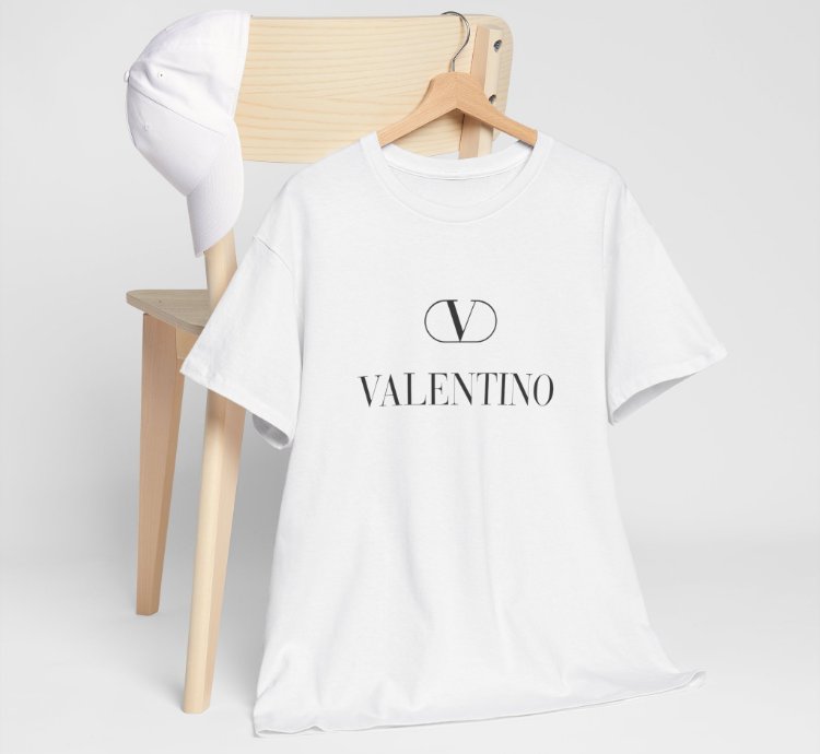 Valentino Logo Print Unisex White Tee