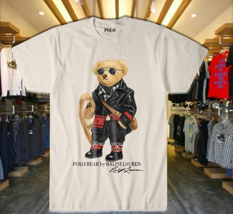 Polo Bear Streetstyle Hoodie Swag Bear Design Luxe Street Vibes Gray