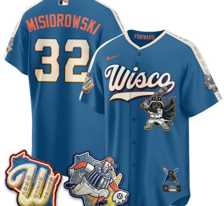 Jacob Misiorowski 32 City Connect Baseball Jersey Milwaukee Brewers X Sw All Stitched