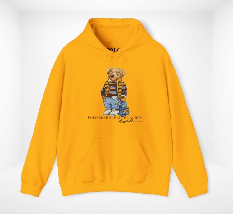 Polo Ralph Lauren Polo Bear Gold Hoodie Unisex Graphic Pullover