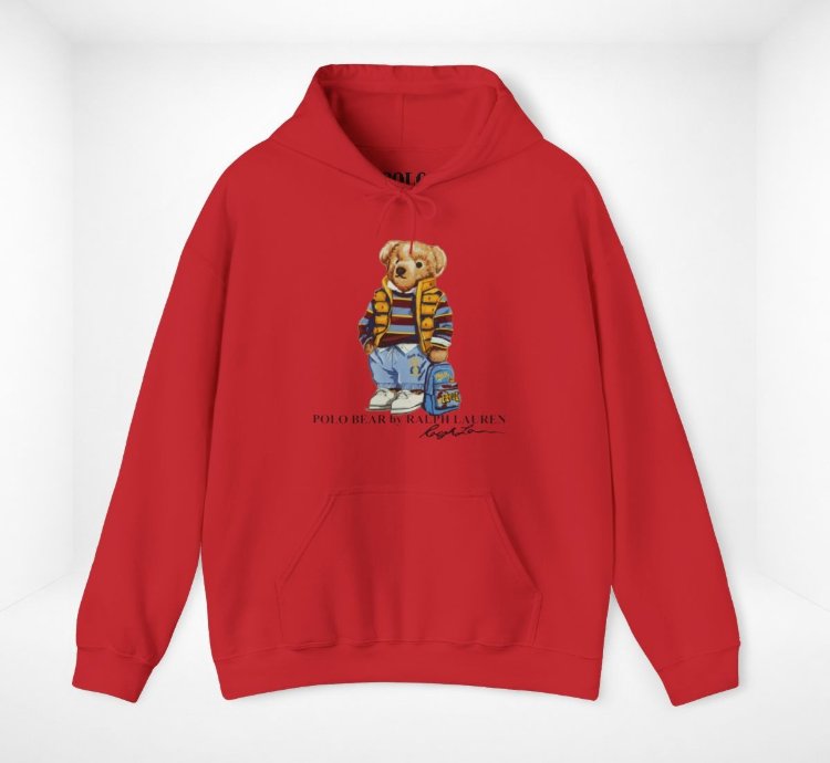 Polo Ralph Lauren Polo Bear Red Hoodie Unisex Graphic Pullover