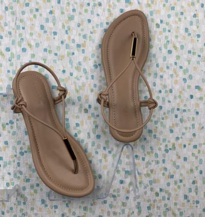 Minimalist Mocha Thong Sandals Women Flat Slip On Sandals