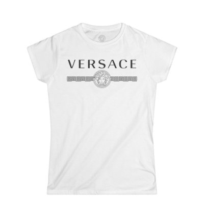 Versace Lineas Womens White T-shirt - Size Usa
