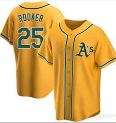 Brent Rooker Jersey 25 Athletics Vapor Premier Limited All Stitched Gold