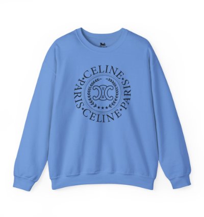 Celine University Carolina Blue Sweatshirt - Size Usa