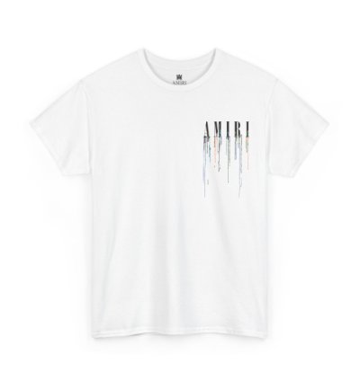 Amiri Paint Drip White T-shirt - Size Usa