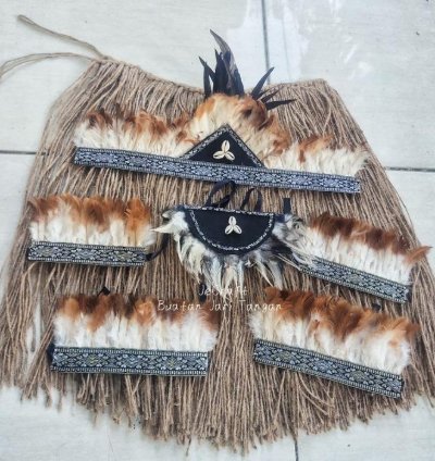 A Complete Set Of Traditional Papuan Costumes For Carnivals And Regional Dances