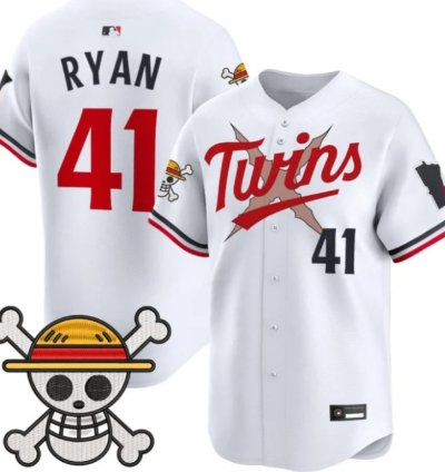 Joe Ryan 41 Minnesota Twins Baseball Jersey One Piece Premier Patch All Stitched