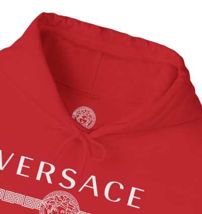 Versace Lineas Red Hoodie - Size Usa