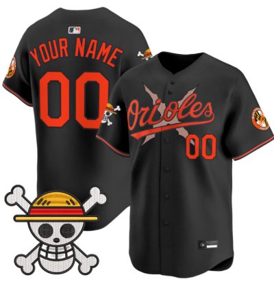 Custom Baltimore Orioles Jersey Name Number One Piece Premier Stitched Black