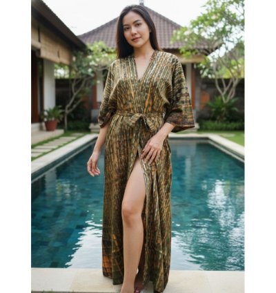 Oversized Belted Kimono Lightweight Boho Beach Cover Up