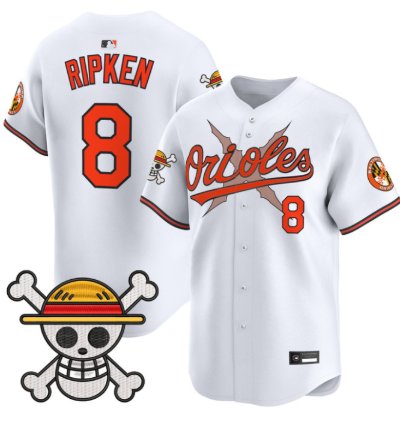 Cal Ripken Jersey 8 Baltimore Orioles One Piece Premier Stitched White