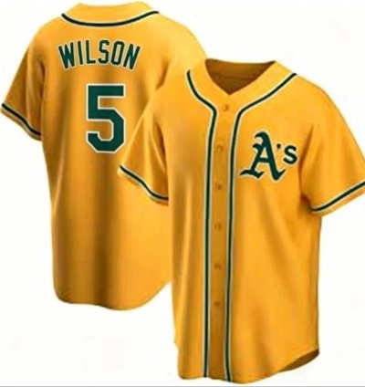 Jacob Wilson Jersey 5 Athletics Vapor Premier Limited All Stitched Gold