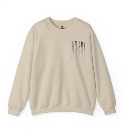 Amiri Paint Drip Sand Sweatshirt - Size Usa