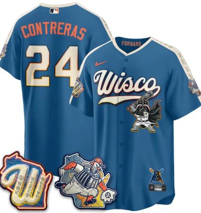 William Contreras 24 City Connect Baseball Jersey Milwaukee Brewers X Sw All Stitched