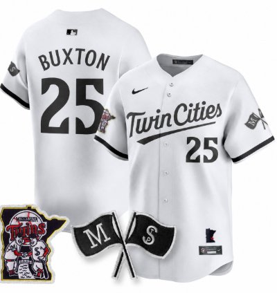 Byron Buxton 25 Minnesota Twins Baseball Jersey Vapor Patch Limited All Stitched