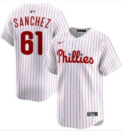 Cristopher Sánchez Jersey 61 Phillies Vapor Premier Limited Stitched White