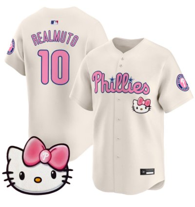 Jtrealmuto Jersey 10 Philadelphia Phillies Hello Kitty Stitched Cream