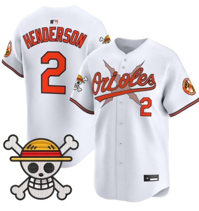 Gunnar Henderson Jersey 2 Baltimore Orioles One Piece Premier Stitched White