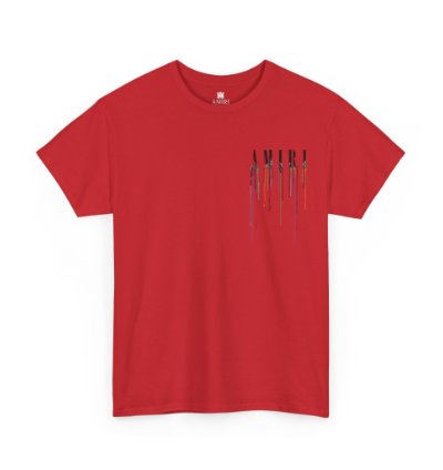 Amiri Paint Drip Red T-shirt - Size Usa