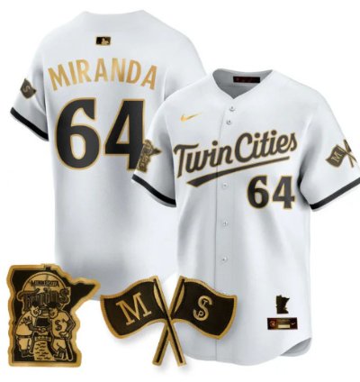 Jose Miranda 64 Minnesota Twins Baseball Jersey Vapor Patch Limited All Stitched