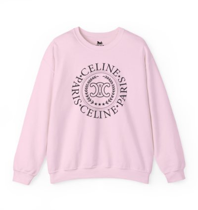 Celine University Light Pink Sweatshirt - Size Usa