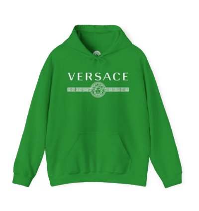 Versace Lineas Green Hoodie - Size Usa