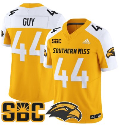 Ray Guy Jersey 44 Southern Miss Golden Eagles 2025 Vapor Stitched Gold Alter