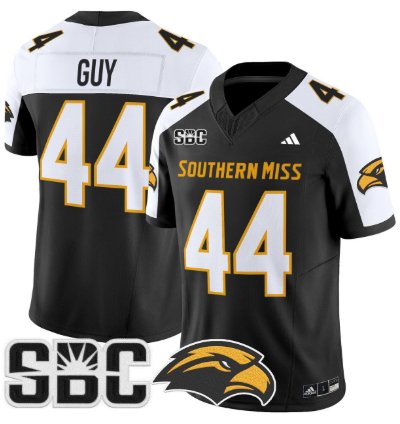 Ray Guy Jersey 44 Southern Miss Golden Eagles 2025 Vapor Stitched Black Alter