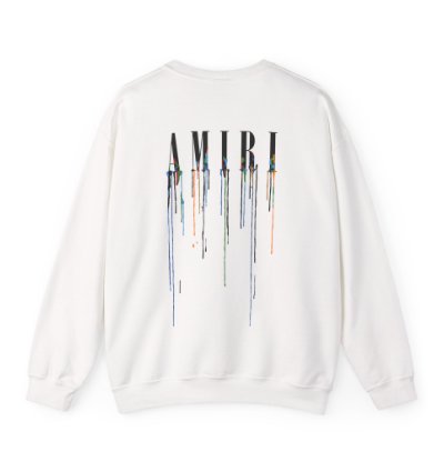 Amiri Paint Drip White Sweatshirt - Size Usa