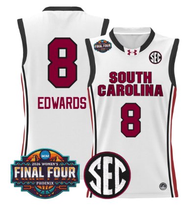 Joyce Edwards Jersey 8 South Carolina 2026 Final Four Stitched White