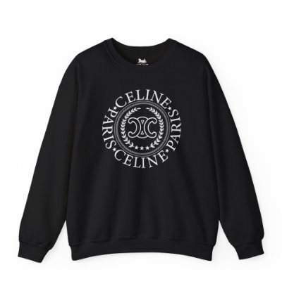 Celine University Black Sweatshirt - Size Usa