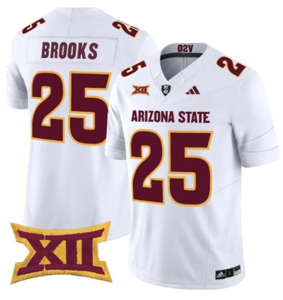 Decarlos Brooks Jersey 25 Arizona State Sun Devils 2025 Stitched White