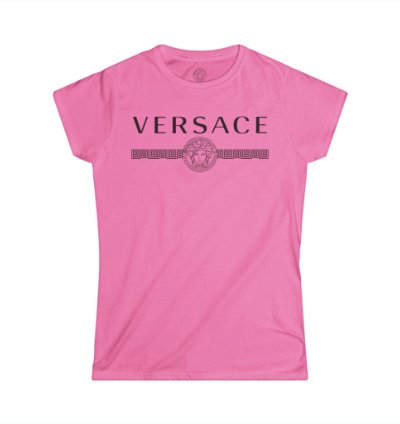 Versace Lineas Womens Pink T-shirt - Size Usa