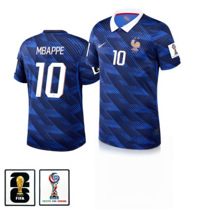 Kylian Mbappe 2026 World Cup Soccer Jersey Home