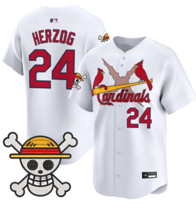Whitey Herzog Jersey 24 St Louis Cardinals One Piece Premier Stitched White